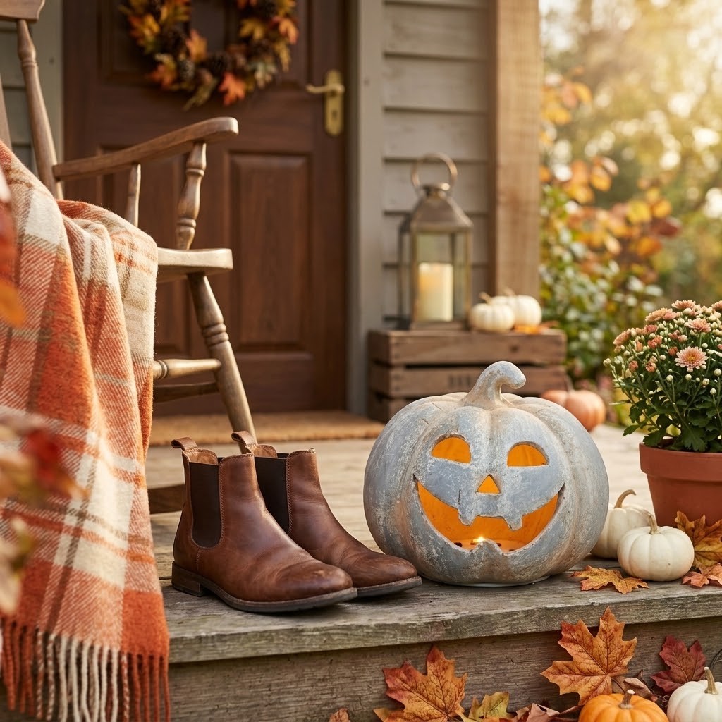 Šedá antik dekorace dýně Pumpkin s LED osvětlením - 38*35*32 cm Clayre & Eef Šedá antik dekorace dýně Pumpkin s LED osvětlením - 38*35*32 cm Clayre & Eef