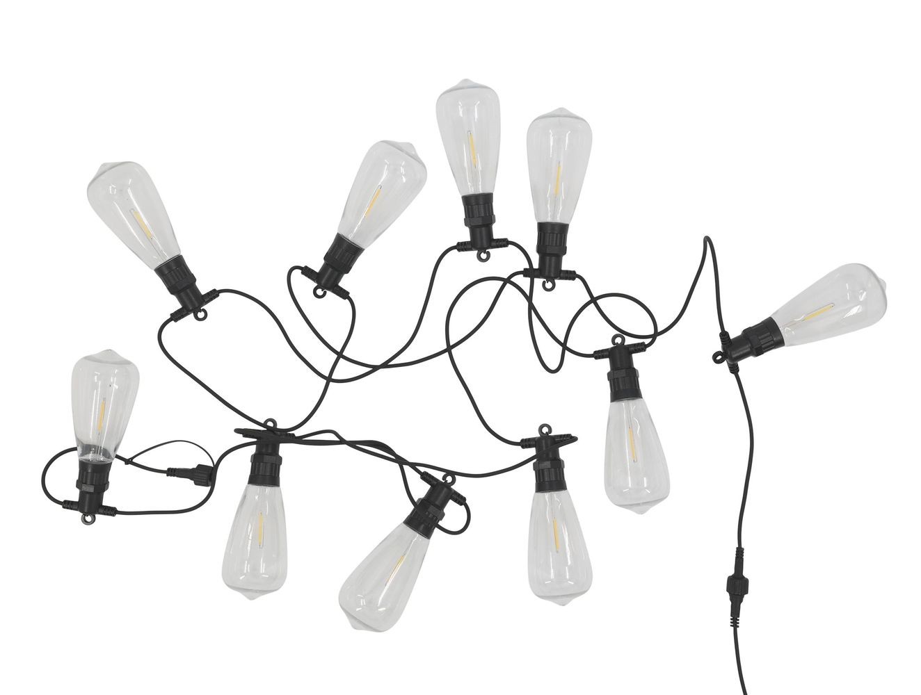 Venkovní světelný řetěz s 10-ti LED světly - bílá teplá - 3m / 9W