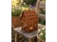 Rezavý svícen ve tvaru domku Rustic Charm - 12*12*18 cm Clayre & Eef