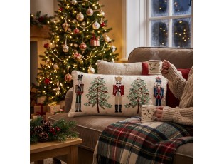 Veliký vánoční dekorační polštář s Louskáčky Nutcracker - 76*35*4 cm