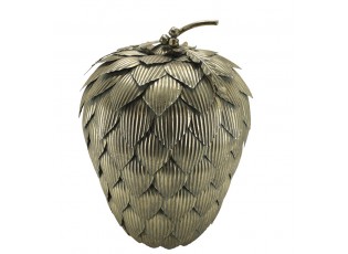 Elegantní kovová dekorace šiška v antik mosazi Vire Cone XL - 37*56 cm