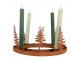 Kovový rustikální svícen adventní věnec se stromky Candle Rust - Ø 20*14 cm Clayre & Eef
