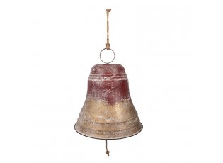 Obrovský kovový vintage závěsný zvon Bell s rolničkou - Ø 52*56 cm