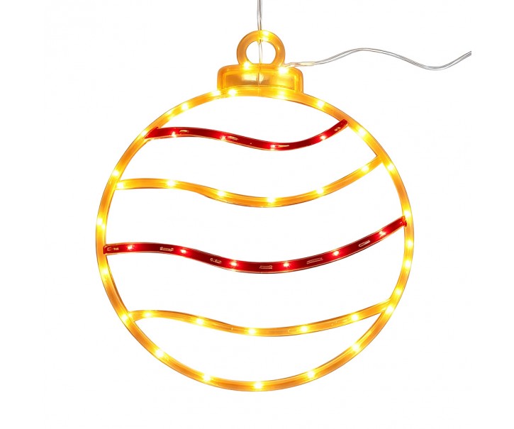 Nástěnné LED svítidlo Vánoční ozdoba koule – 39*3*35 cm Clayre & Eef