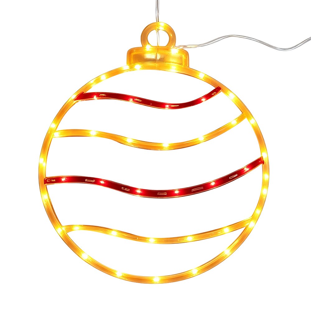 Nástěnné LED svítidlo Vánoční ozdoba koule – 39*3*35 cm Clayre & Eef Nástěnné LED svítidlo Vánoční ozdoba koule – 39*3*35 cm Clayre & Eef