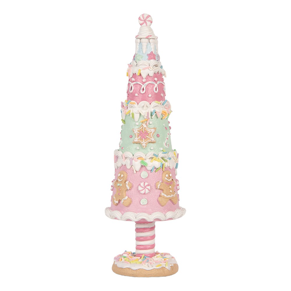 Vánoční dekorace stromek s perníčky Pastel Christmas Chic - Ø 8*26 cm