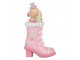 Vánoční dekorace figurka růžová bota s perníčkem Pastel Christmas Chic – 13*9*22 cm Clayre & Eef