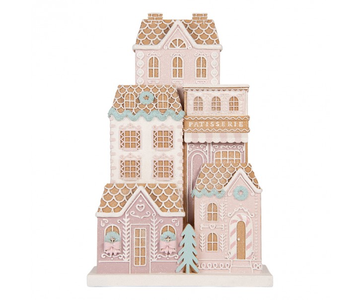 Dekorační domek cukrárna Pattiserie Gingerbread house – 26*10*40 cm Clayre & Eef