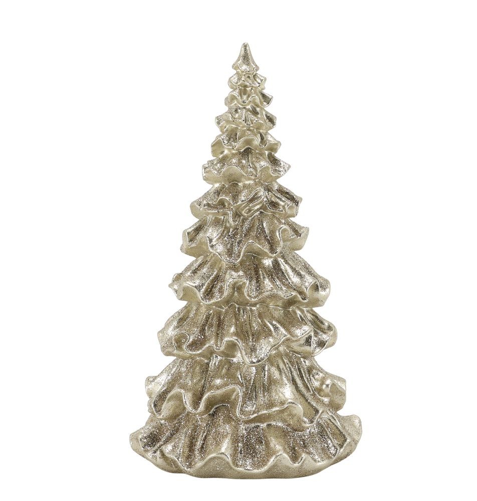 Elegantní vánoční champagne stromek se třpytkami Glitt Forest - 8*15 cm