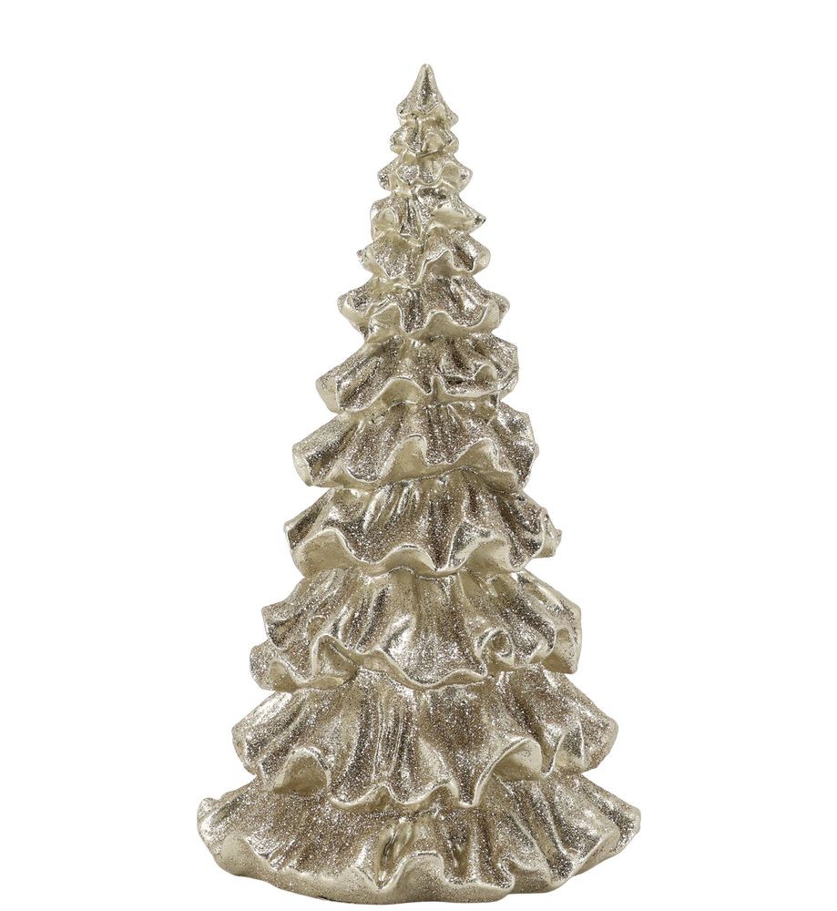 Elegantní vánoční champagne stromek se třpytkami Glitt Forest - 8*15 cm