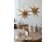 Závěsná champagne papírová zdobená hvězda Vintage Paper Star Glitt - 60 cm Chic Antique