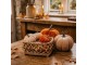 Oranžová dekorační sametová dýně Pumpkin Velvet - Ø 10 cm Clayre & Eef
