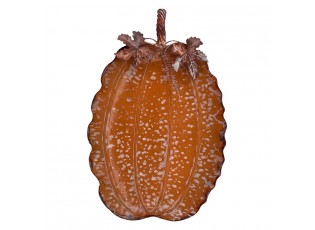 Rustikální kovová oranžová miska dýně Pumpkin Rust - 56*34*6 cm