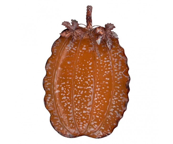 Rustikální kovová oranžová miska dýně Pumpkin Rust - 56*34*6 cm Clayre & Eef