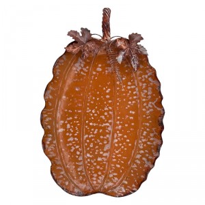 Rustikální kovová oranžová miska dýně Pumpkin Rust - 56*34*6 cm