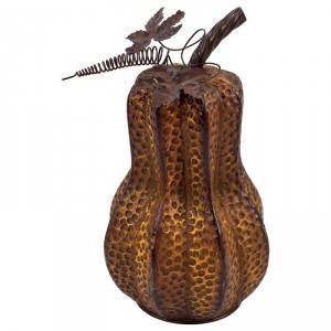 Rezavá antik kovová dekorace dýně Pumpkin Rust - Ø 18*32 cm