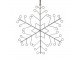 Stříbrná antik veliká kovová závěsná vločka Snowflake - 43*1*48 cm Clayre & Eef