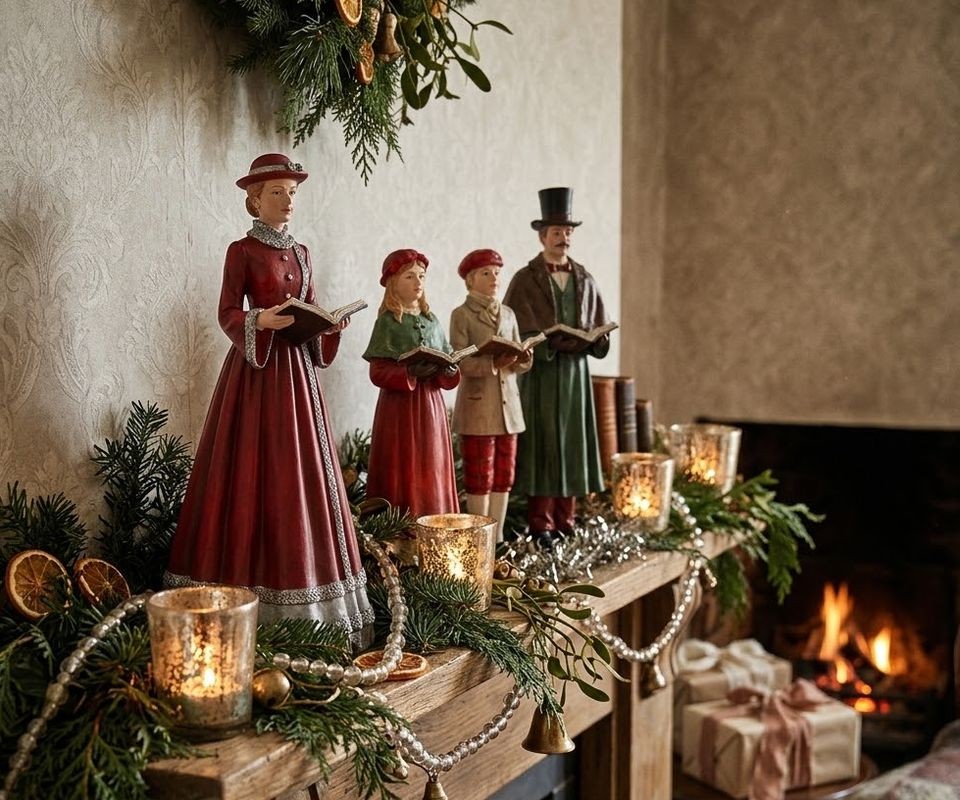 Sada 4ks vánoční dekorace figurka vánoční sbor Nativity Choir - 13*12*40 cm Clayre & Eef Sada 4ks vánoční dekorace figurka vánoční sbor Nativity Choir - 13*12*40 cm Clayre & Eef