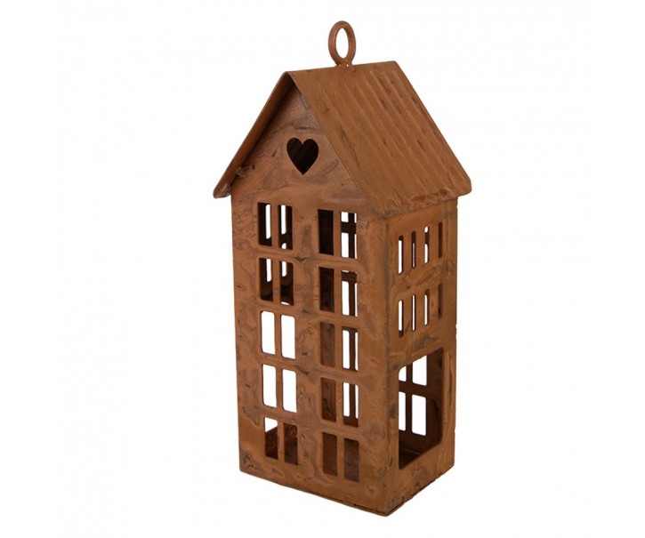 Rezavý malý domek Rustic Charm - 5*6*12 cm Clayre & Eef
