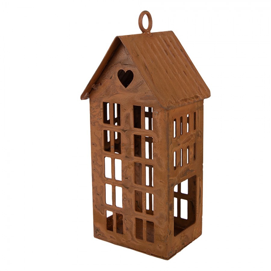 Rezavý malý domek Rustic Charm - 5*6*12 cm