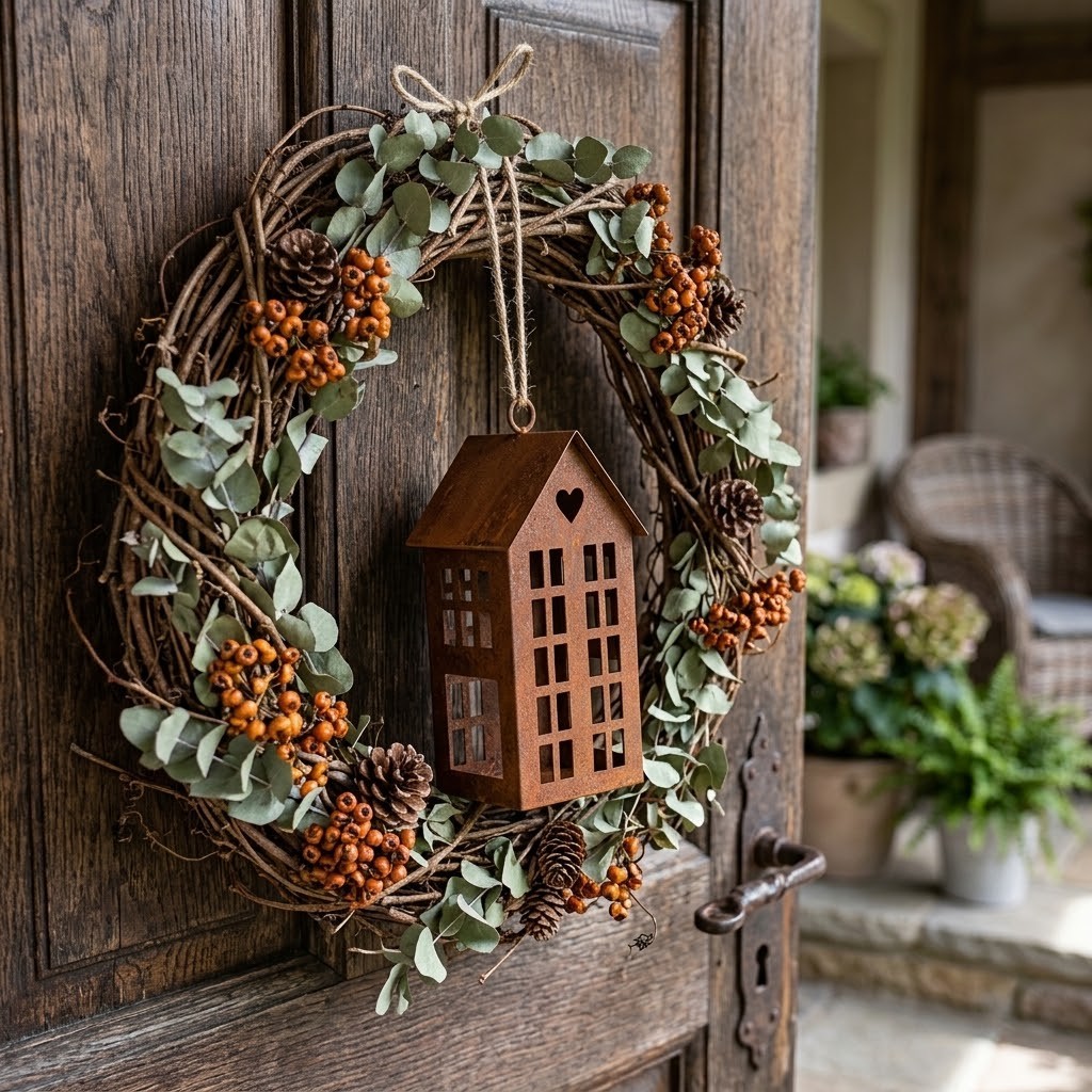 Dekorace rezavý malý domek Rustic Charm - 5*6*12 cm Clayre & Eef Dekorace rezavý malý domek Rustic Charm - 5*6*12 cm Clayre & Eef