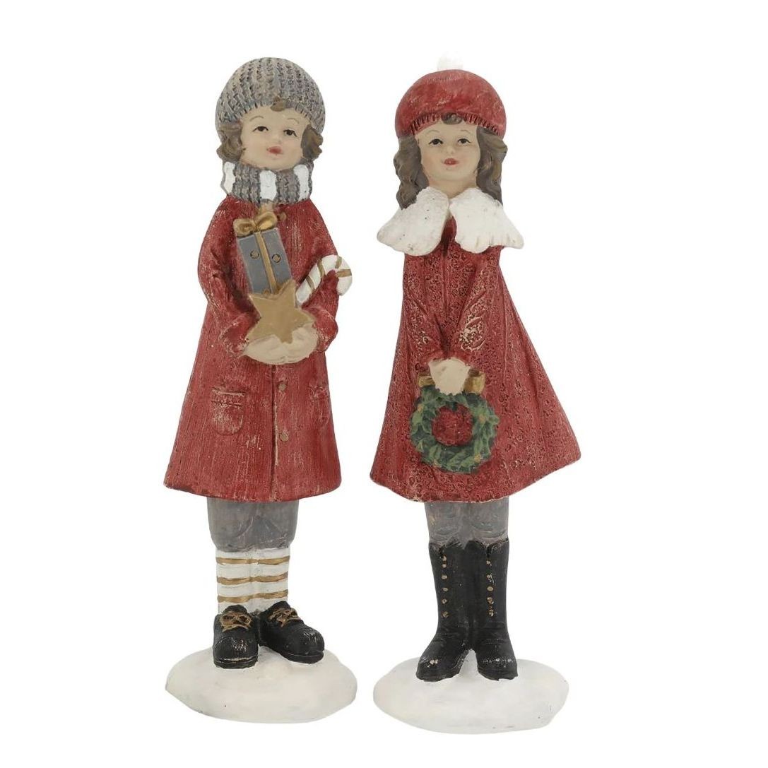 Vánoční dekorace chaleps c dívkou Noël – 4*4*14,5 cm
