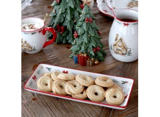 Vánoční keramický podnos Chalet de Noël – 28*12*3,5 cm