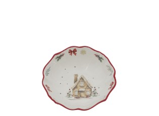 Vánoční keramická miska Chalet de Noël – Ø 14*4,5 cm / 300ml