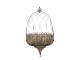 Kovový květináč na zeď Flower Antique Mocca – 34*18*65 cm Chic Antique