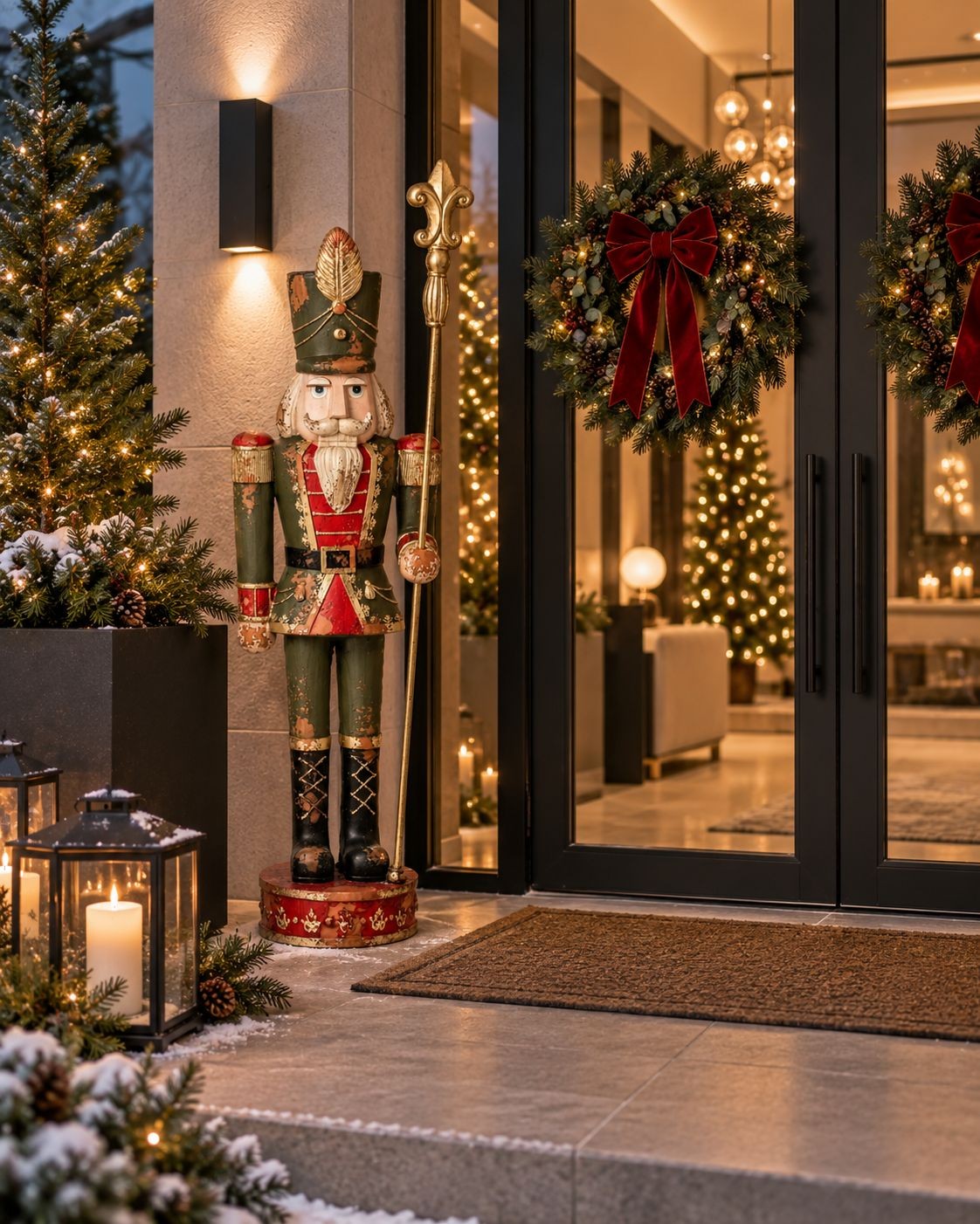 Venkovní antik vánoční dekorace louskáčka Nutcracker – 39*30*131 cm J-Line by Jolipa Venkovní antik vánoční dekorace louskáčka Nutcracker – 39*30*131 cm J-Line by Jolipa