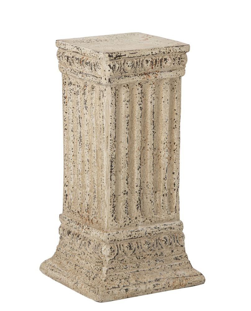 Béžový dekorační podstavec sloup na květiny Vintage Chateau – 38*38*75 cm