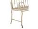 Bílá antik kovová zahradní lavice Vintage Romance – 123*56*102,5 cm J-Line by Jolipa