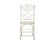 Bílá antik kovová zahradní židle Vintage Romance – 44*49,5*95 cm J-Line by Jolipa