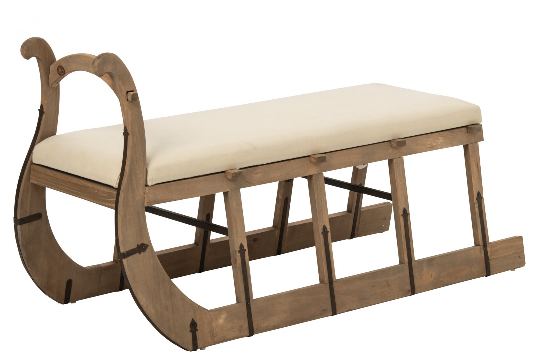 Dřevěný konferenční stolek ve tvaru sáněk Sled – 115*68,5*43 cm