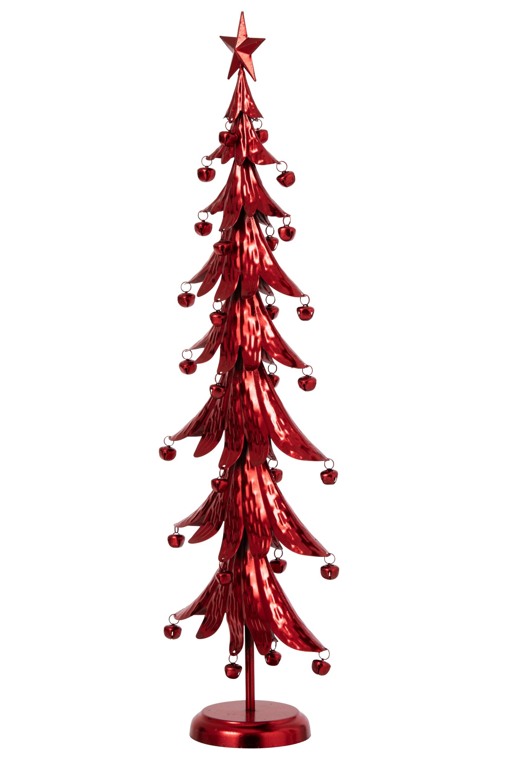Červený veliký kovový stromek s rolničkami Christmas Tree XL – 25*13*78,5 cm J-Line by Jolipa Červený veliký kovový stromek s rolničkami Christmas Tree XL – 25*13*78,5 cm J-Line by Jolipa