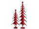 Červený veliký kovový stromek s rolničkami Christmas Tree XL – 25*13*78,5 cm J-Line by Jolipa