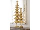 Zlatý veliký kovový stromek s rolničkami Christmas Tree XL – 25*13*78,5 cm J-Line by Jolipa