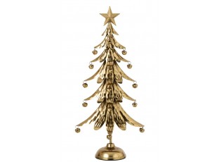 Zlatý kovový stromek s rolničkami Christmas Tree L – 25,5*11,5*56 cm
