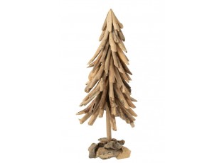 Dřevěný vánoční stromek z kousků naplaveného dřeva Driftwood L – 25*25*70 cm