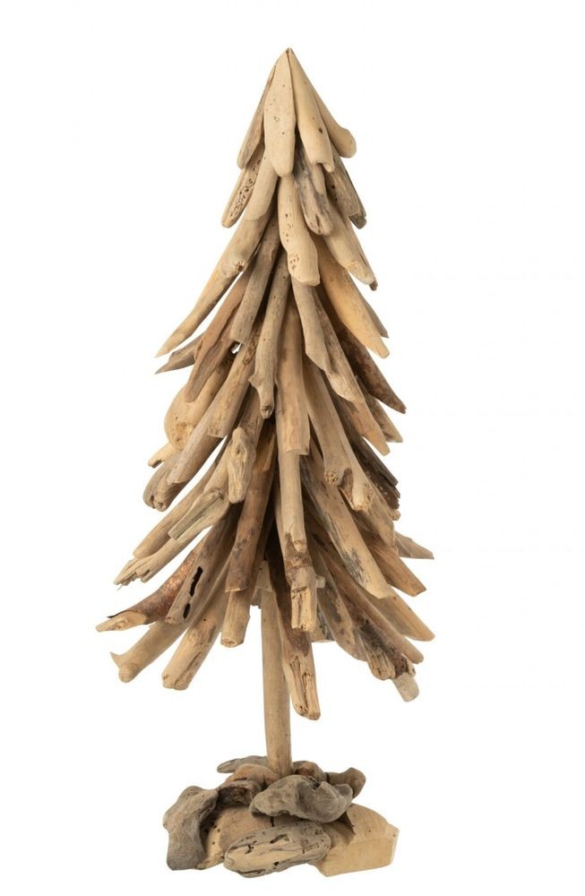 Dřevěný vánoční stromek z kousků naplaveného dřeva Driftwood – 25*25*70 cm