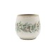 Béžový keramický květináč s cesmínou Holly Christmas Antique – Ø 17,5*16,5 cm Chic Antique