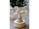Krémová sntik hudební skříňka Noël s koníkem – 12*11*17,5 cm Chic Antique