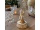 Krémová sntik hudební skříňka Noël s koníkem – 12*11*17,5 cm Chic Antique