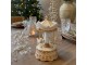 Krémová antik hudební skříňka Noël kolotoč s koníky – Ø 13*23 cm Chic Antique