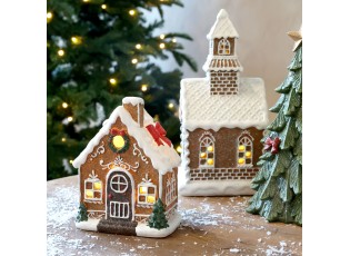Perníkový domeček Gingerbread Noël LED – 10*7*13 cm / 2xAA