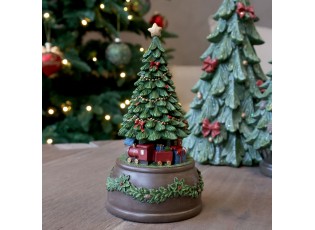 Hudební skříňka Cherry Noël Tree s vánočním stromečkem – Ø 10*19 cm