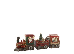 Vánoční vláček Noël se 2 vagóny a LED světýlky – 37*8*12 cm / 6xAA