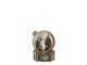 Vánoční baňka Cherry Noël Santa a LED světlem – Ø 15*16 cm / 3xLR44 Chic Antique