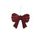 Červená vánoční skleněná ozdoba mašle Bow – 13*3*11 cm Chic Antique