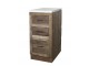 Hnědá antik skříňka se šuplíky a s mramorovou deskou Grimaud Kitchen – 40*60*97 cm Chic Antique